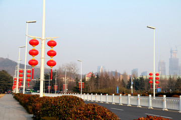 道路节日氛围