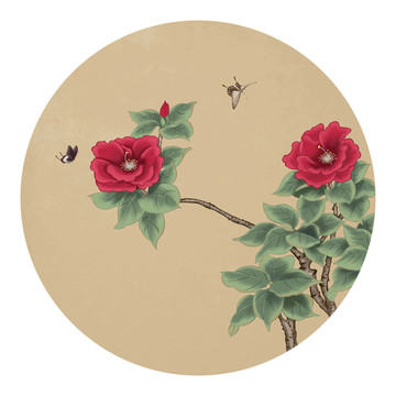 工筆茶花