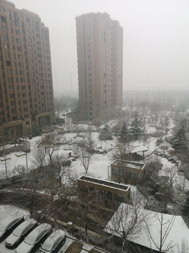 住宅小区雪景