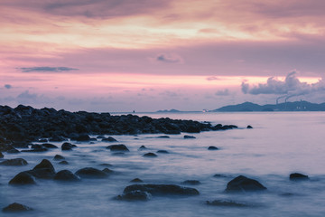 海陵岛马尾海滩黄昏