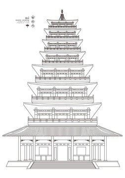 扬州地标建筑扬州栖灵塔