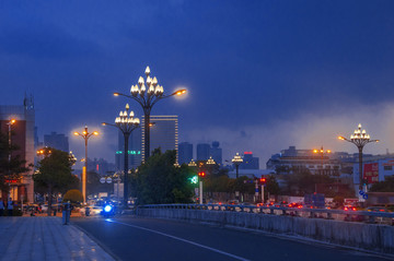 晋江城市夜晚风景