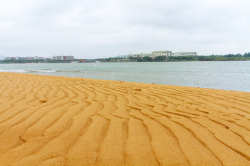 海南琼海博鳌玉带滩沙滩风光