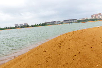 海南琼海博鳌玉带滩沙滩风光