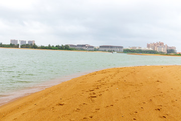 海南琼海博鳌玉带滩沙滩风光