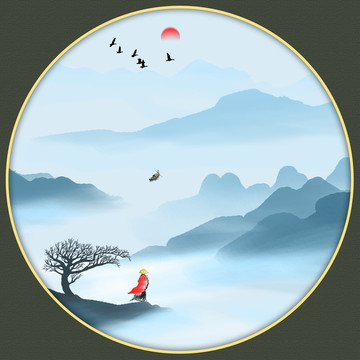 水墨山水畫