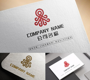中國結(jié)logo小章魚觸角商標(biāo)