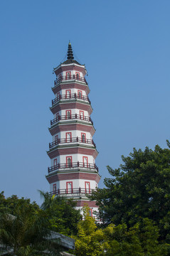 东莞东江鳌寺塔雄近景