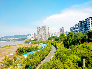 重庆李家沱江边风景