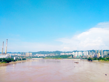 重庆李家沱江边风景