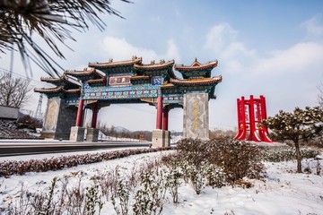 青州富贵养生苑雪景