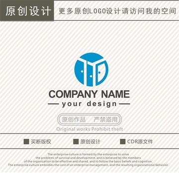 門業(yè)門窗YD字母logo