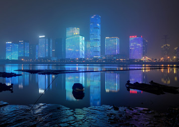 福州江滨夜景金融街CBD夜景