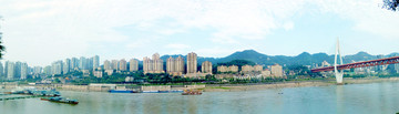 重庆东水门大桥全景