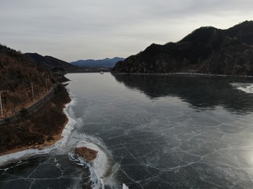 航拍黄松峪水库