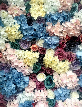彩色的花朵背景墙