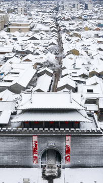 扬州东关街雪景