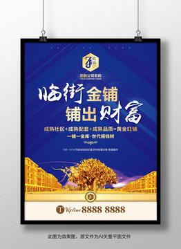 臨街商鋪地產(chǎn)海報