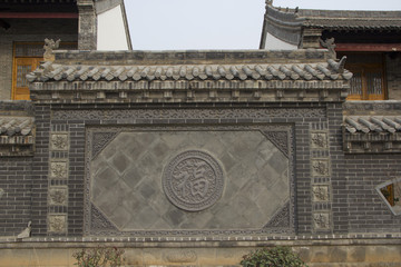 福字砖雕影壁