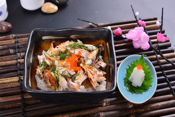 日式烤三文鱼拌饭