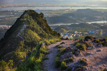 丫髻山山顶赏日落美景