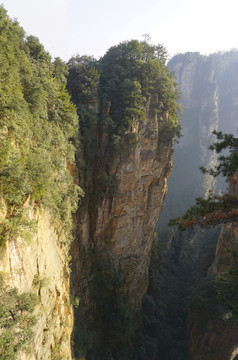 武陵源袁家界乾坤柱景点山峰深谷