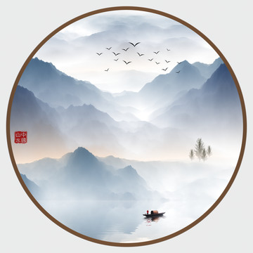 現代水墨水彩抽象油畫
