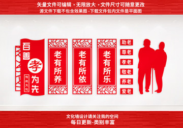 敬老文化墻