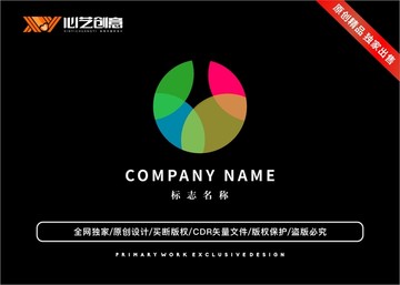 多彩圓形互聯(lián)網(wǎng)標(biāo)志logo