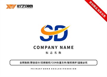 SD字母大氣標(biāo)志logo