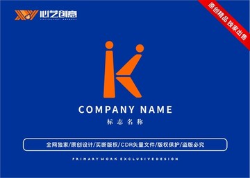 K字母大气特色变形标志logo