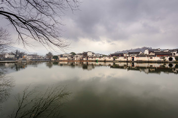 中国宏村小镇风景