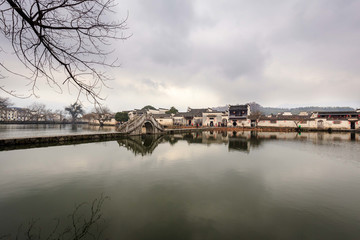 中国宏村小镇风景