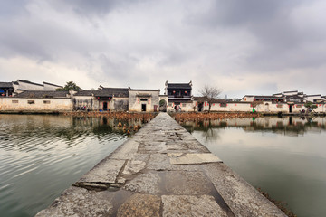 中国宏村小镇风景