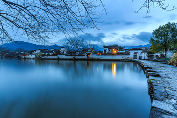 宏村冬季夜景