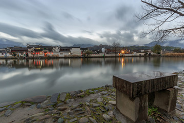 中国宏村小镇风景