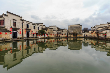 中国宏村小镇风景