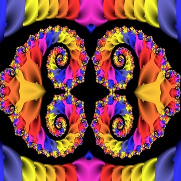 五彩螺旋抽象印花图案