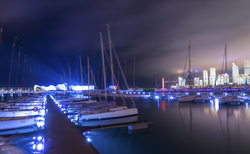 青岛奥帆中心夜景