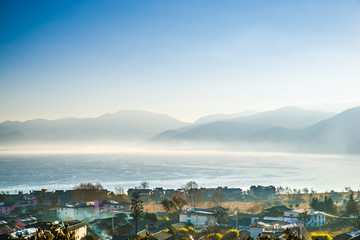 泸沽湖畔村庄