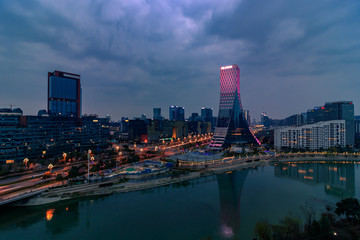 成都欧洲中心夜景