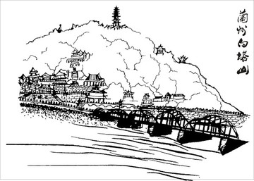 中山橋白塔山
