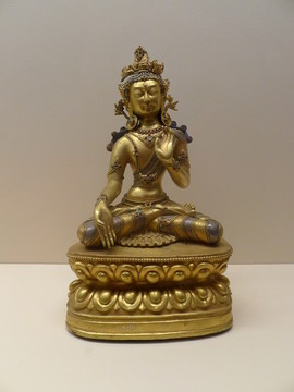 清代鎏金铜菩萨坐像