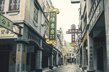 老香港街道店铺招牌