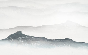 水墨遠(yuǎn)山裝飾