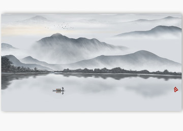 水墨山水畫(huà)