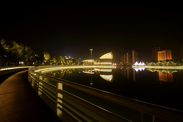 金华施光南音乐广场夜景