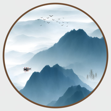 墨韻水墨山水畫