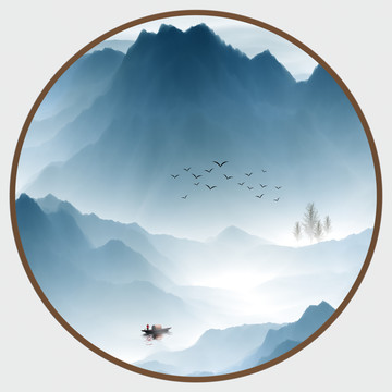 墨韻水墨山水畫