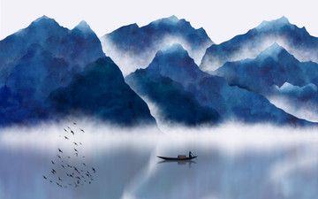 水墨山水畫(huà)